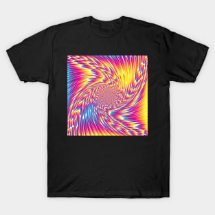 Colorful Spiral White T-Shirt